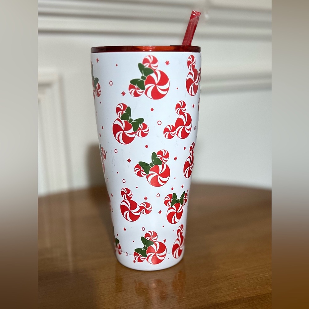 Disney Mickey Mouse Peppermint Candy Holiday Tumbler - NWOT